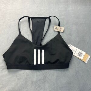 NWT Adidas Women's Mesh Bra Black White Light Support Training Size‎ Small